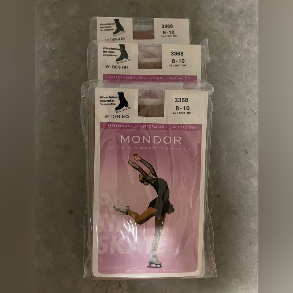 NEW Mondor Over the boot tights, 3 pairs, size 8-10
